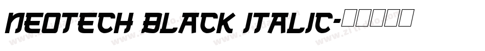 NeoTech Black Italic字体转换